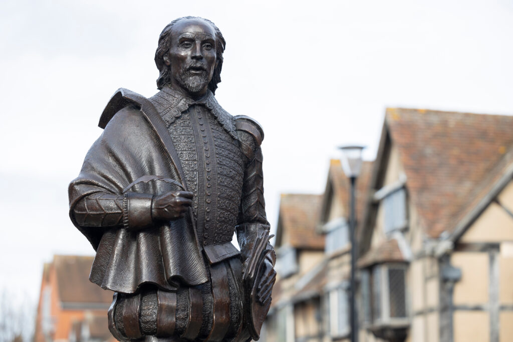 Statue de William Shakespeare à Stratford-upon-Avon